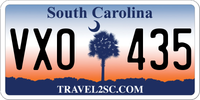 SC license plate VXO435