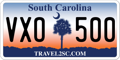 SC license plate VXO500