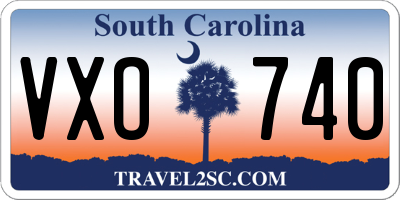 SC license plate VXO740