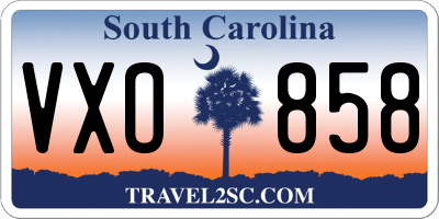 SC license plate VXO858