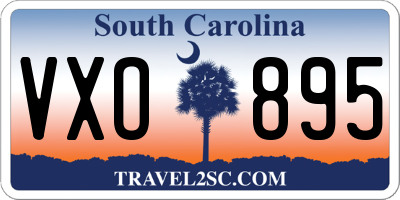 SC license plate VXO895