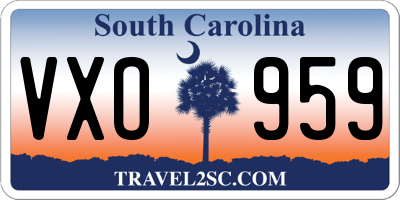 SC license plate VXO959
