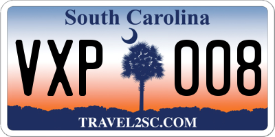 SC license plate VXP008