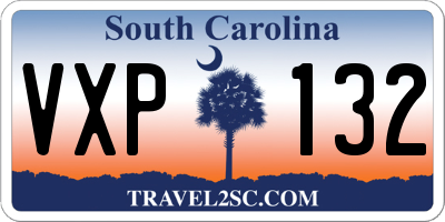 SC license plate VXP132