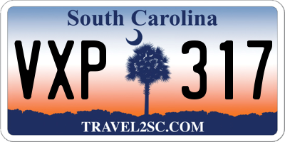 SC license plate VXP317