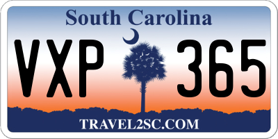 SC license plate VXP365