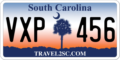 SC license plate VXP456