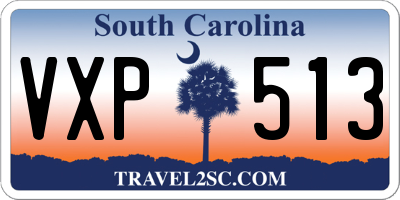 SC license plate VXP513