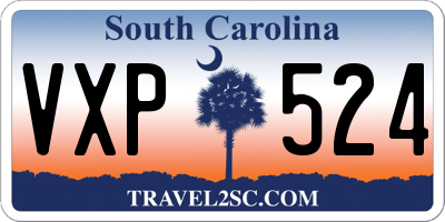 SC license plate VXP524
