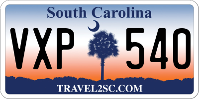 SC license plate VXP540