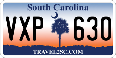 SC license plate VXP630