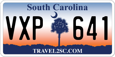 SC license plate VXP641