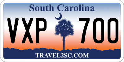 SC license plate VXP700