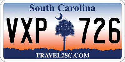 SC license plate VXP726