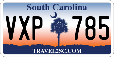 SC license plate VXP785