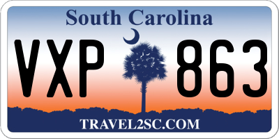 SC license plate VXP863
