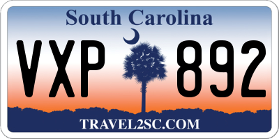 SC license plate VXP892