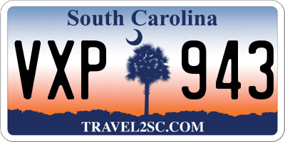 SC license plate VXP943