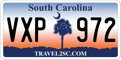 SC license plate VXP972