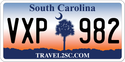 SC license plate VXP982