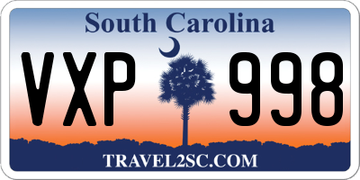 SC license plate VXP998