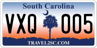 SC license plate VXQ005