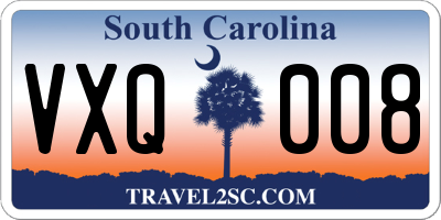 SC license plate VXQ008