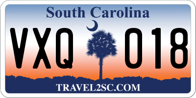 SC license plate VXQ018
