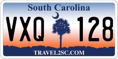 SC license plate VXQ128