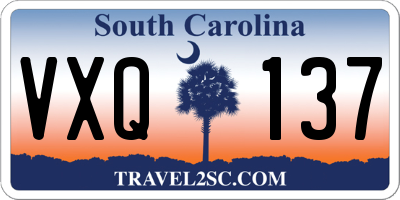 SC license plate VXQ137