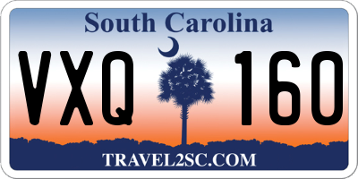 SC license plate VXQ160