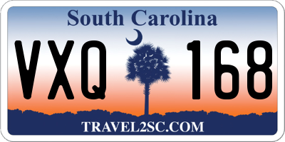 SC license plate VXQ168