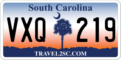 SC license plate VXQ219