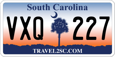 SC license plate VXQ227