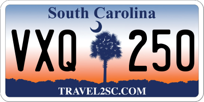 SC license plate VXQ250