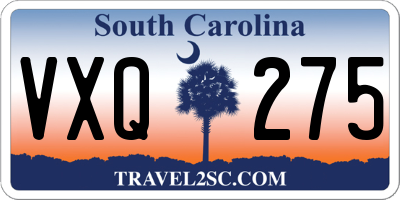 SC license plate VXQ275