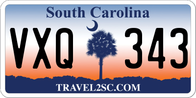 SC license plate VXQ343