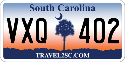 SC license plate VXQ402