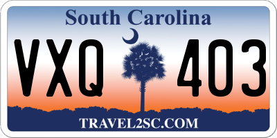 SC license plate VXQ403