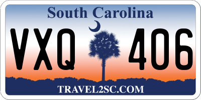 SC license plate VXQ406