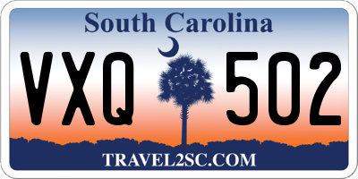 SC license plate VXQ502