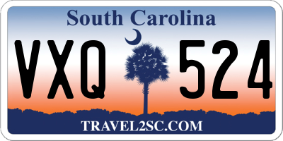 SC license plate VXQ524