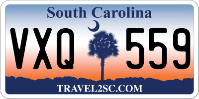SC license plate VXQ559