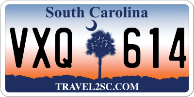SC license plate VXQ614