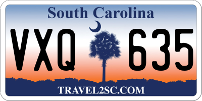 SC license plate VXQ635