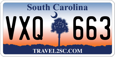 SC license plate VXQ663