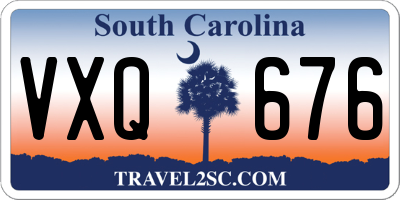 SC license plate VXQ676