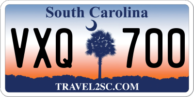SC license plate VXQ700