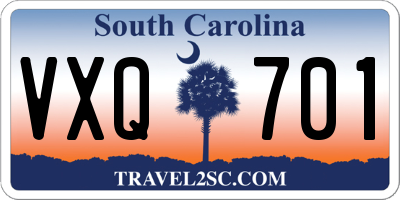 SC license plate VXQ701