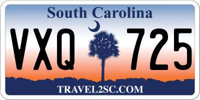 SC license plate VXQ725